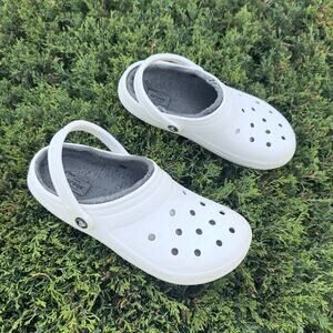 Crocs Classic‎ Lined Clogs White Unisex Size M8 W10 Sandals
